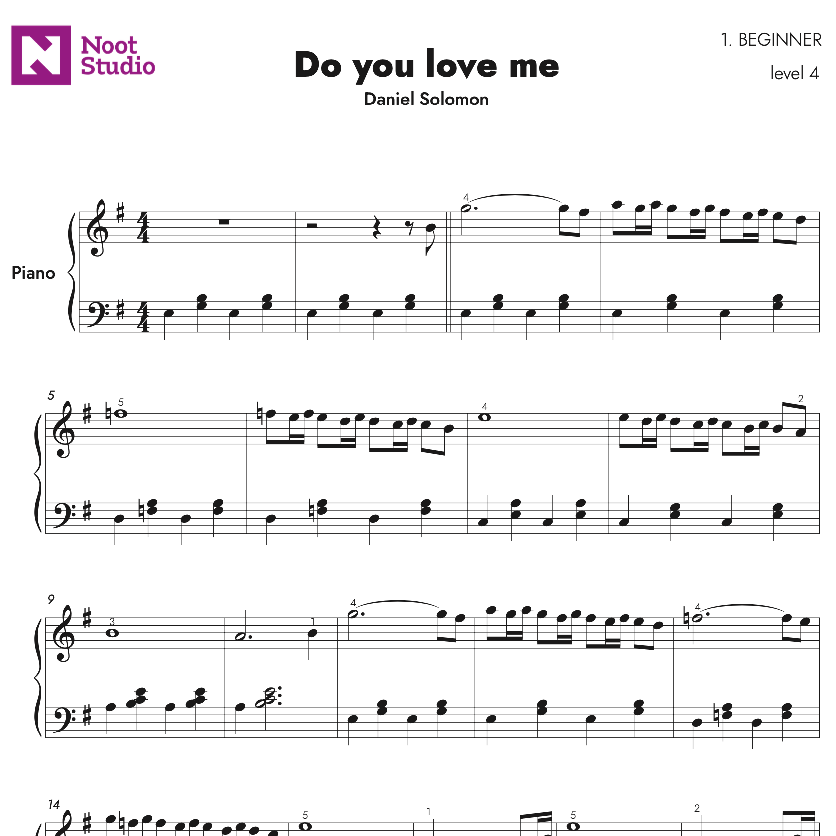 Daniel Salomon - Do you love me - Nootstudio
